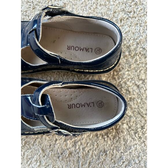 Ruthie T-Strap Mary Jane L’amour patent navy blue 10 - Picture 7 of 8